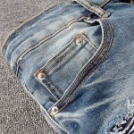 Fashion Men's Knee Hole Patch Jeans - Image 2