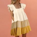 Square neck ruffled flying mini dress - Image 7