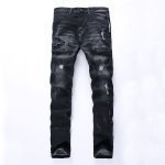 European And American High-street Fashion Men's Zippered Torn Jeans - Image 5