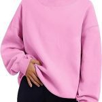 Pullover Sweatshirt Solid Color Loose Tops Round Neck Hoodie Women Thick Clothing - Image 6