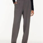 High Waist Straight Trousers With Pockets Wide Leg Casual Suit Pants For Women - Image 9