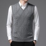 Warm Cashmere Waistcoat For Middle-aged And Elderly Dad - Image 3