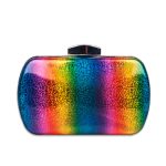 Summer Versatile Rainbow Color Dinner Bag Laser Pu Clutch Gradient Color Women's Bag - Image 2
