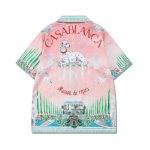 European And American High Street Printed Shirt Suit Light Luxury Cuban Collar Shirt Cross-border Short Sleeve Shorts Matching - Image 5