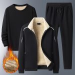 Men's Lamb Fleece And Fleece Thickened Suit - Image 5