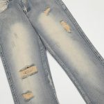 High Street Side Zipper Ripped Jeans Retro Washed Trendy Slim Fit Skinny Slim Looking - Image 6