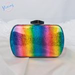 Summer Versatile Rainbow Color Dinner Bag Laser Pu Clutch Gradient Color Women's Bag - Image 6