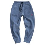 Casual Trousers Corduroy Drawstring Elastic Pants Men - Image 3