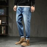 Jeans Loose Plus Fat Plus Size Harem Trousers Stretch Feet Jeans Men - Image 5