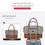 Women's Hand-carrying Travel Bag Striped Canvas - Image 7