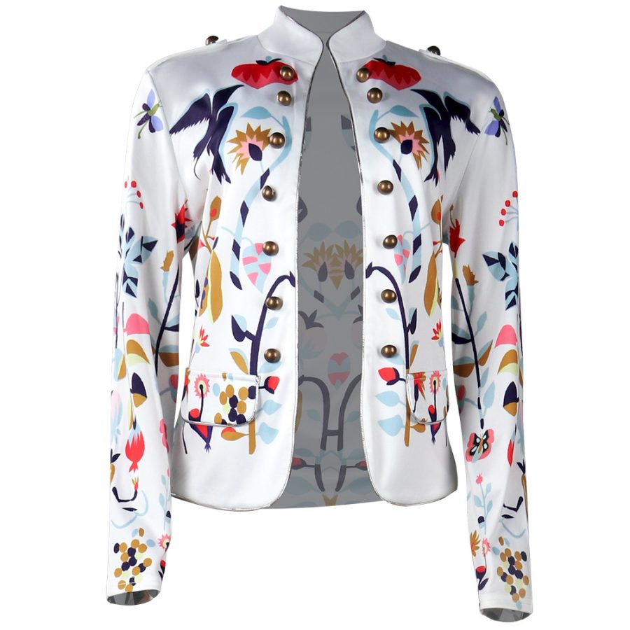 Women's Fashion Temperament Commute Cardigan Printed Coat - Image 4