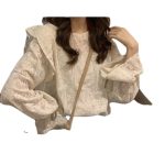 Sweet Trumpet Sleeves Embroidered Lace Blouse Blouse For Women's Wear - Image 4