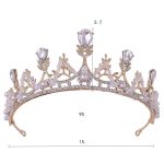 Korean Style Bridal Crown Earring Set - Image 4