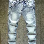 Light Blue Ripped Jeans For Men - Image 6