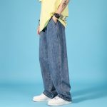 Straight Loose Jeans Men Casual Trousers Hip Hop Cargo Denim Pants With Zipper - Image 5