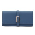Long Metal Buckle Simple Tri-fold Clutch - Image 6