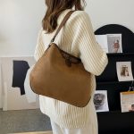 Vintage Retro Matte Soft Leather Tote Shoulder Bag - Image 4