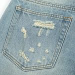 High Street Men's Washed Loose Whiskered Ripped Jeans - Image 5