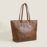 New Large-capacity Retro Tote Simple Commute Women's Handbag Shoulder Solid Color Storage Bag - Image 6
