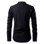 Men Shirts Korean Men Slim Long Sleeve Dress Shirt - Image 2