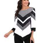 Blouse with irregular hem