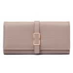 Long Metal Buckle Simple Tri-fold Clutch - Image 7