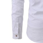 Men Shirts Korean Men Slim Long Sleeve Dress Shirt - Image 6