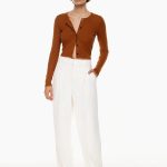 High Waist Straight Trousers With Pockets Wide Leg Casual Suit Pants For Women - Image 5