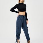 Women's Satin Jogger Pants Casual High Waist Long Lounge Pant Trousers With Pockets - Image 10