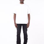 Straight Tube Raw Edge Side Zipper Design Jeans - Image 3