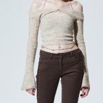Wool Suspender Blouse Two-piece Blouse Knitted Suit