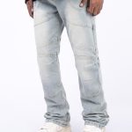 American Retro Line Segmentation Design Straight Leg Pants - Image 4