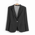 Office Ladies Black Formal Blazer Women Work Suit - Image 2