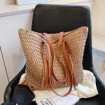 High-grade Large-capacity Woven Shoulder Bag For Women - Image 2