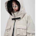 Men And Women With Standing Collars Large Pockets And Hooded Jackets - Image 5