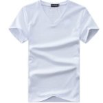 Men V Neck Cotton Short Sleeve T-Shirts - Image 6