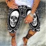 Skull Pattern Printing Digital 3D Men's Casual Quick-drying Beach Pants - Image 8