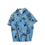Hawaii Style Full Printing Turn-down Collar Men's Shirt Short Sleeve 2021 Summer Casual Shirts Men - Image 5
