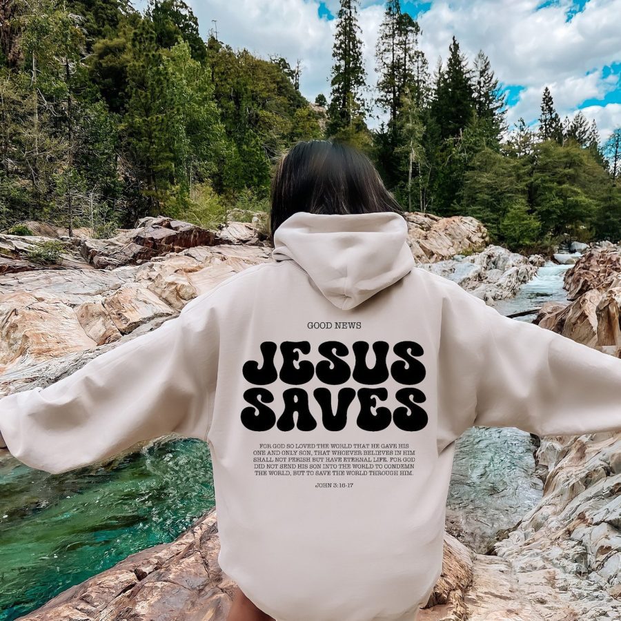 Jesus Saves Hoodie Bible Verses Appear Church Sweater - Image 7
