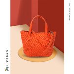 Portable Shoulder Crossbody Large Capacity Woven Bag Tote Bag - Image 10