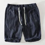 Linen Color Weave Striped Shorts - Image 3