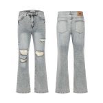 American High Street Washed Make Old Ripped Jeans Retro Slimming