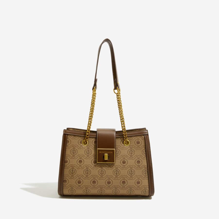 Retro Chain Shoulder Strap Large Capacity Women's Bag - Image 3