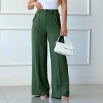 Solid Color Loose Pleated Wide-leg Casual Pants - Image 5