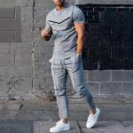 Men's Casual Round Neck Printed Two-piece Suit - Image 4