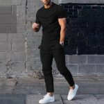Men's Casual Round Neck Printed Two-piece Suit - Image 5