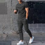 Men's Casual Round Neck Printed Two-piece Suit - Image 2