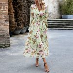 Women's Fashion Casual Printing V-neck Dress - Image 7