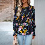 Women's Fashion Casual Long Sleeve Printed Shirt - Image 4