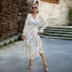 Women's Fashion Casual Printing V-neck Dress - Image 6